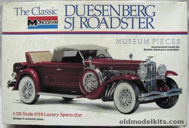 Monogram 1/24 1932 Duesenberg SJ Convertible - Rollston Body, 2302 plastic model kit